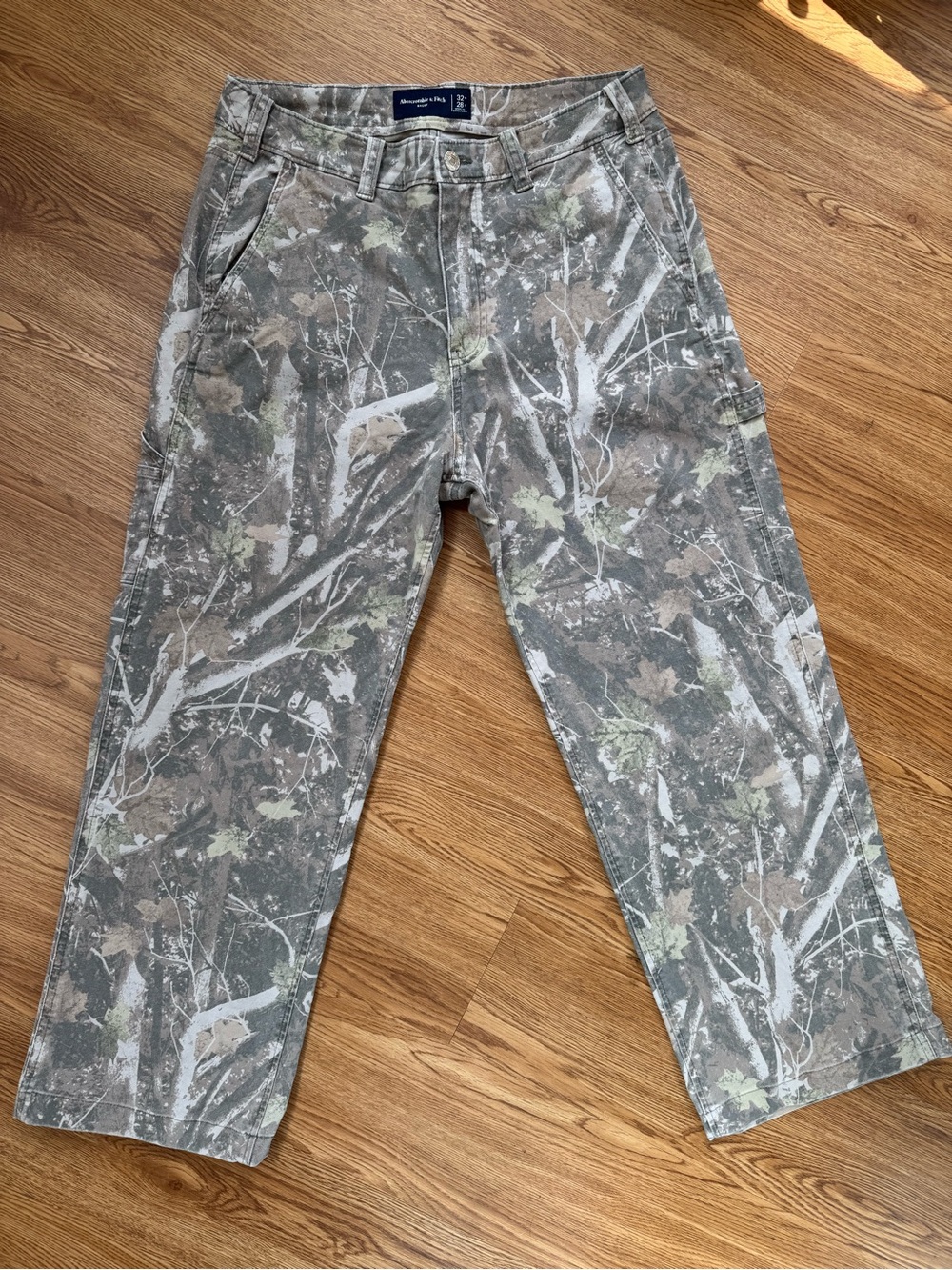Men's Abercrombie & Fitch Baggy Workwear 5-Pocket Pant Camo 32/28